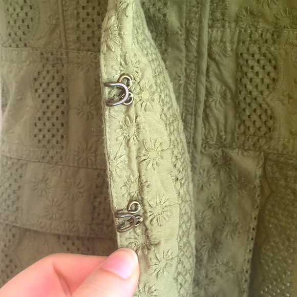 Coldwater Creek Green Cutout Short Sleeve Jacket - Picture 4 of 12